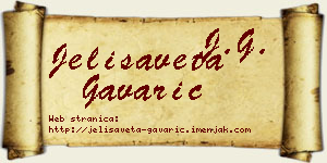 Jelisaveta Gavarić vizit kartica